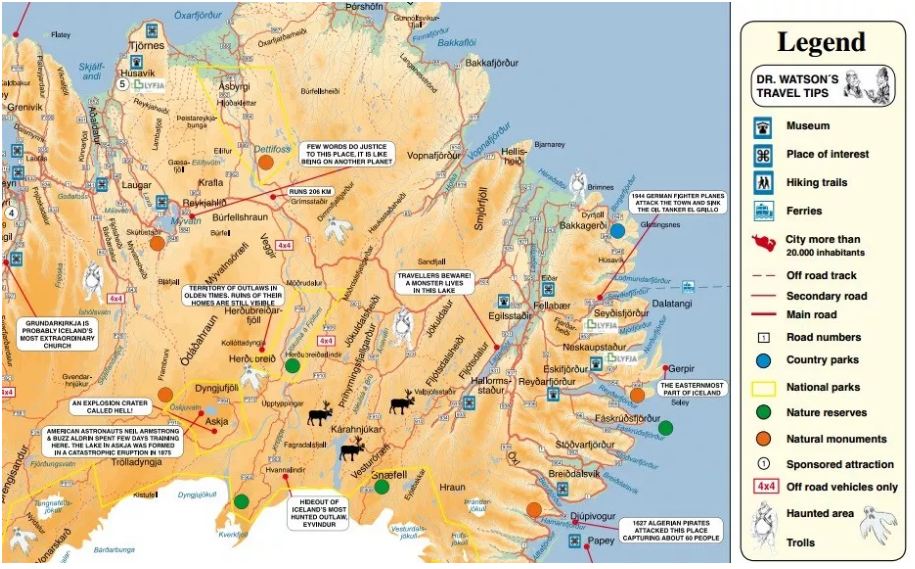 Islande carte